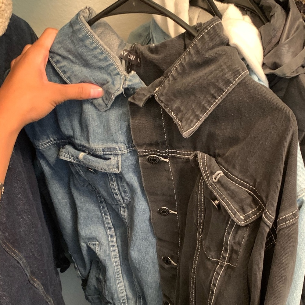Two tone denim jacket